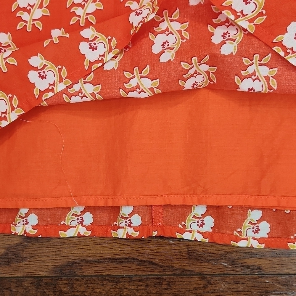 J. Crew Ruffle Vneck Poppy Pattern Boho Spring Blouse Tank - Picture 5 of 5